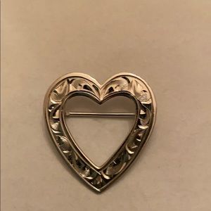 Sterling heart pin